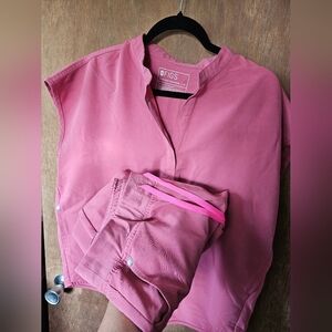 FIGS BREAST CANCER EDITION!! MED Rafaela And XL Zamora